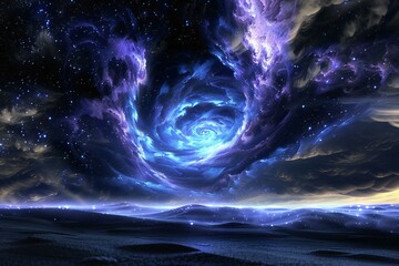 Abstract space background with stars and nebula,