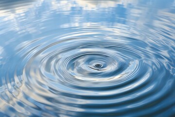 Water ripples with a blue sky in the background as a background