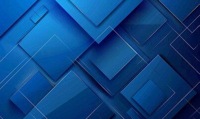Fototapeta na wymiar Blue abstract background with geometric shapes AI-generated Image