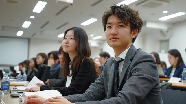 Young Asian Businesspeople Attending a Seminar