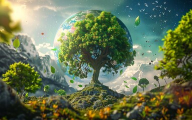 Earth Day, the importance of loving nature - obrazy, fototapety, plakaty