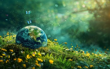 Obraz na płótnie Canvas Earth Day, the importance of loving nature