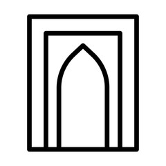 mahrab Vector Line Icon Design