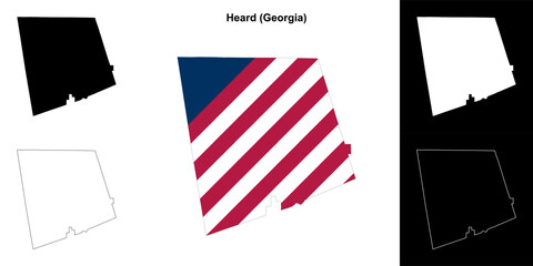 Heard County (Georgia) outline map set
