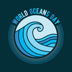 World Oceans Day, Vector Illustration Design