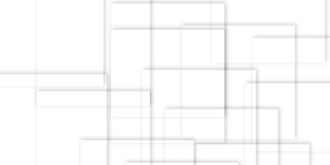 Gray and white geometric shape seamless tech technology abstract subtle background vector illustration. Digital futuristic technology concept cover, poster, banner. White grey background.