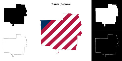 Turner County (Georgia) outline map set