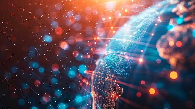 Global network connection with advanced perceptron lines enhancing worldwide connectivity