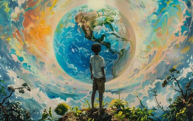 Earth Day, the importance of loving nature - obrazy, fototapety, plakaty