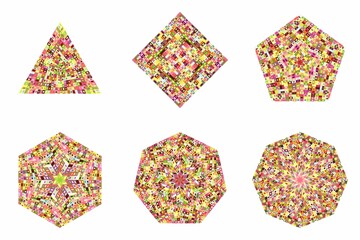 isolated-abstract-tiled-mosaic-polygon-symbol-set