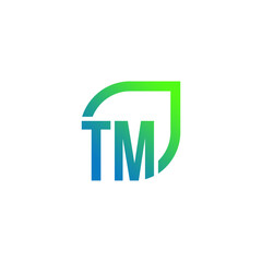 Letter TM logo grows, develops, natural, organic, simple, financial logo.