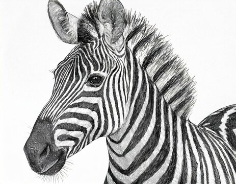 Close-up of the face of a zebra