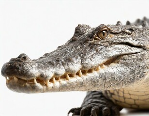 Close-up of the face of a Nile crocodile