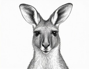 Close-up of the face of a kangaroo