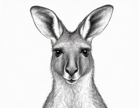 Close-up of the face of a kangaroo