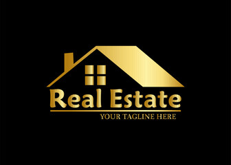 real estate concept logo design template