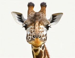 Close-up of the face of a giraffe