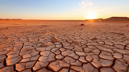 Arid desert floor with fissures