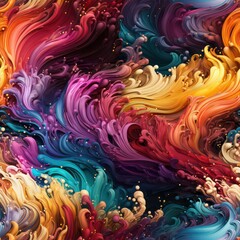 Fototapeta na wymiar Seamless abstract mutlicolored organic waves pattern background