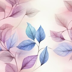 Fototapeta na wymiar Seamless abstract purple leaves pattern background