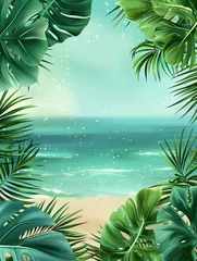 Fotobehang Realistic background for summer season and copy space - Realistic background for summer season and copy space - generative ai © Nia™