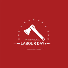 International labor day creative social media poste and text vector illustration  design template