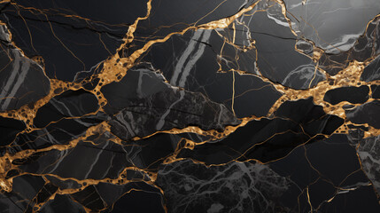Dark marble black marble stone background - 782844333