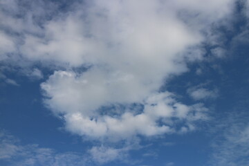 blue sky with beautiful natural white clouds