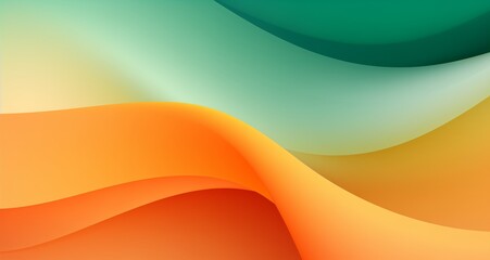 Fototapeta na wymiar background vector abstract. walpaper gradient wave Green and orange.