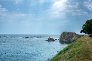 Seaside view of Galle Fort , Sri Lanka. The town is a fusion of European architectural art and South Asian cultural traditions. UNESCO World Heritage Site.