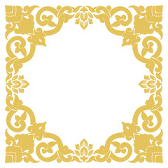 Thai Art traditional asian luxury line art, Thai Pattern flat illustration	
