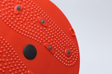 red black waist twisting disc isolated on white background