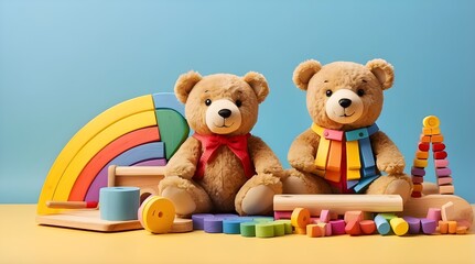 "Teddy Bear Charm: Brown Soft Toy Isolated for Childhood Delight."