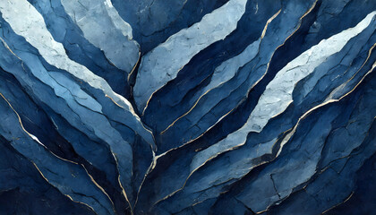 abstract grunge decorative dark navy blue stone wall texture indigo on digital art concept, Generative AI. - 782848783