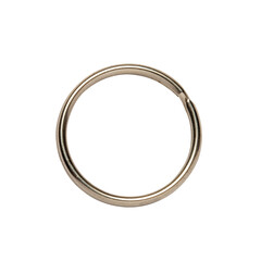 Key holder elastic ring in iron, isolated on white