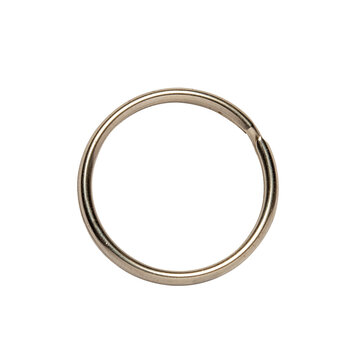 Key holder elastic ring in iron, isolated on white