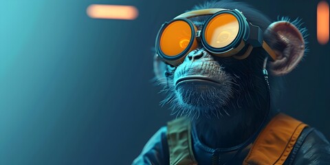 Curious Primate Exploring the Digital Frontier A Simulated Adventure in Virtual Reality