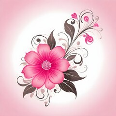 Pink flowers like tattoos