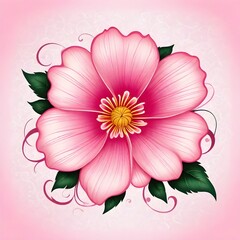 Pink flowers like tattoos