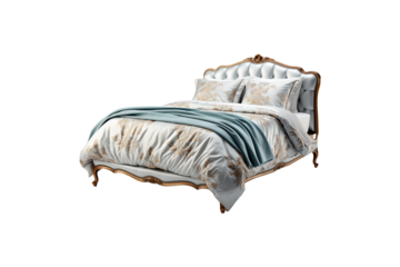 Iron Bed on transparent background.