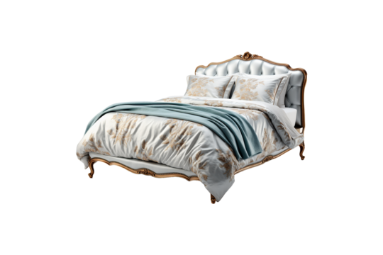 Iron Bed on transparent background.