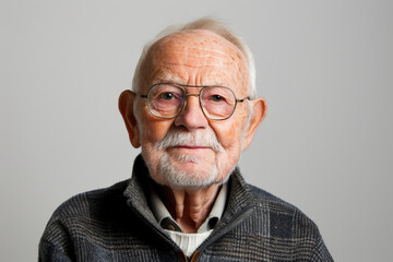 Obraz premium Portrait Photo of an Old Man, Generative AI