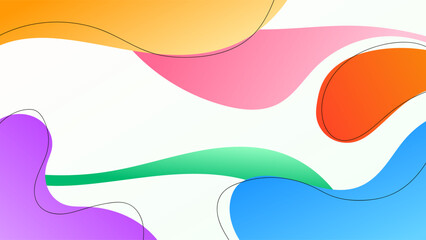 ABSTRACT BACKGROUND WITH HAND DRAWN SHAPES PASTEL GRADIENT COLOR VECTOR DESIGN TEMPLATE FOR WALLPAPER, COVER DESIGN, HOMEPAGE DESIGN