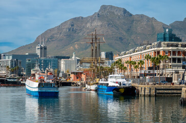 The stunning skyline of Cape Town waterfront and business district, South Africa