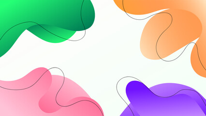 ABSTRACT BACKGROUND WITH HAND DRAWN SHAPES PASTEL GRADIENT COLOR VECTOR DESIGN TEMPLATE FOR WALLPAPER, COVER DESIGN, HOMEPAGE DESIGN