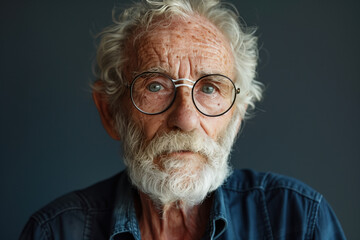 Portrait Photo of an Old Man, Generative AI