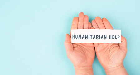 Humanitarian help, human rights, friendship, support and freedom, charity, no discrimination and...