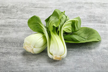 Asian cuisine fresh raw salad Pak Choi