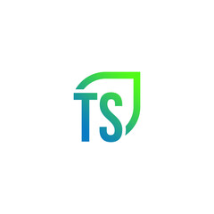 Letter TS logo grows, develops, natural, organic, simple, financial logo.