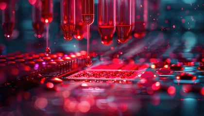 Fotobehang Microfluidics in Biotechnology, Explain how microfluidic devices are used in biotechnology © Chom